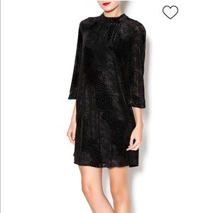 I. Madeleine Black Snake Print Dress